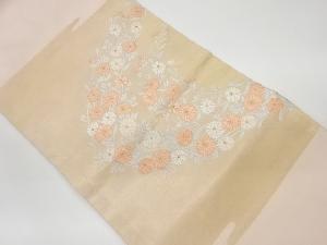 菊模様織出し名古屋帯